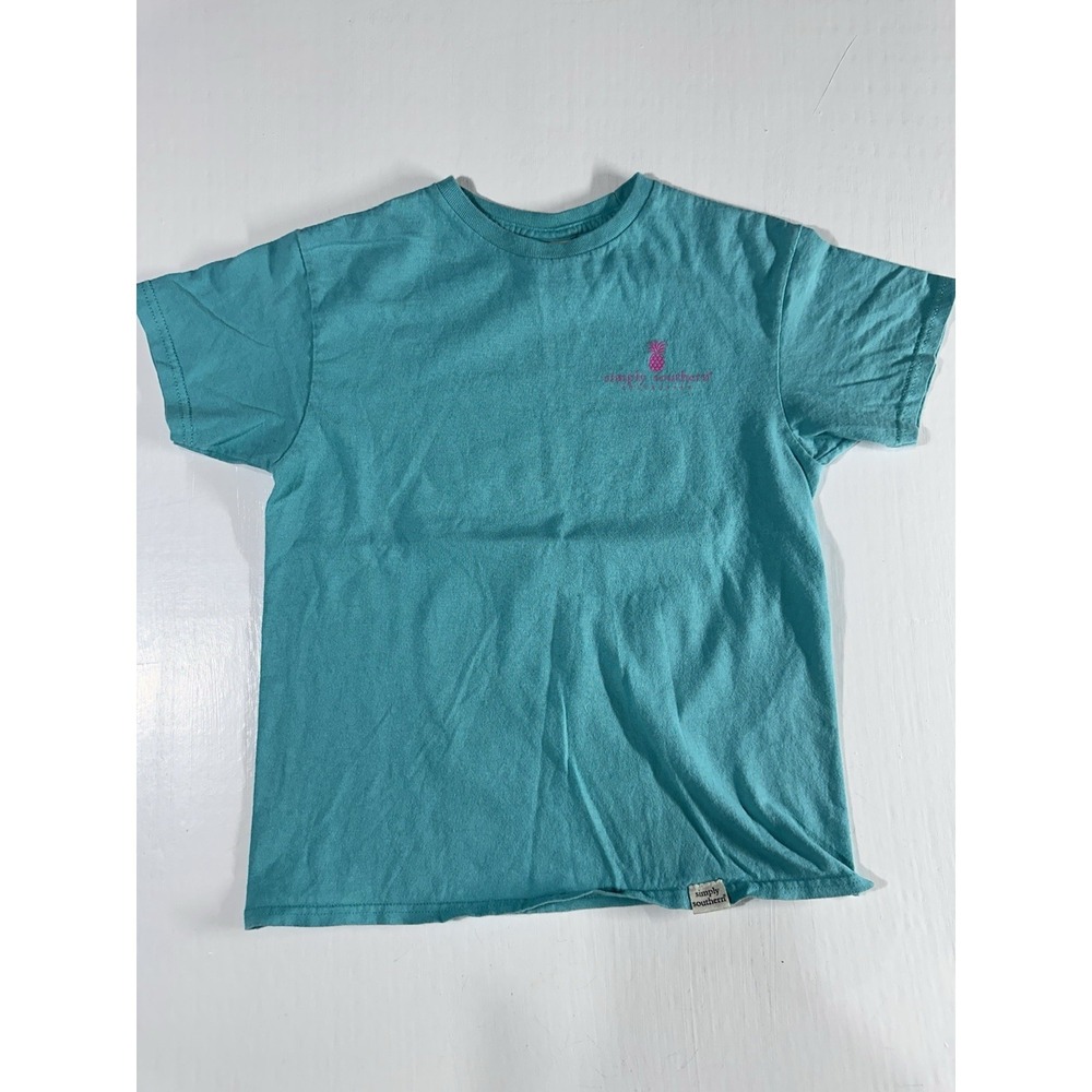 Simply Southern T-Shirt Keepin' It Cool Dogs Puppies Blue Youth Casual Graphic